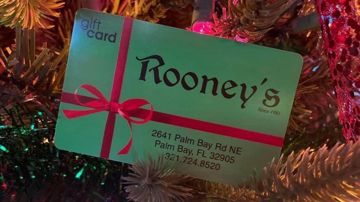 rooneys gift card, gift card, restaurant gift card